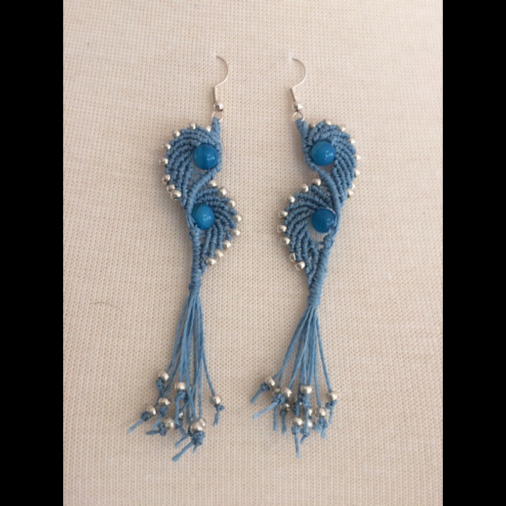 Handmade Boho macrame earrings